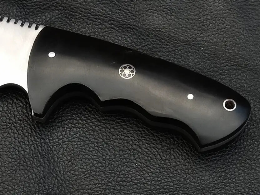 HUNTING BLACK HORN HANDLE WITH D2 STEEL BLADE SA09-B - Hunting Knife