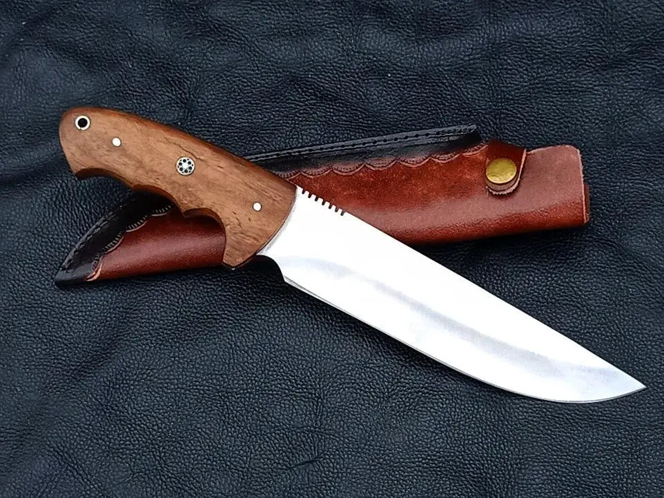 HUNTING KNIFE ROSEWOOD HANDLE WITH D2 STEEL BLADE SA09-R - Hunting Knife