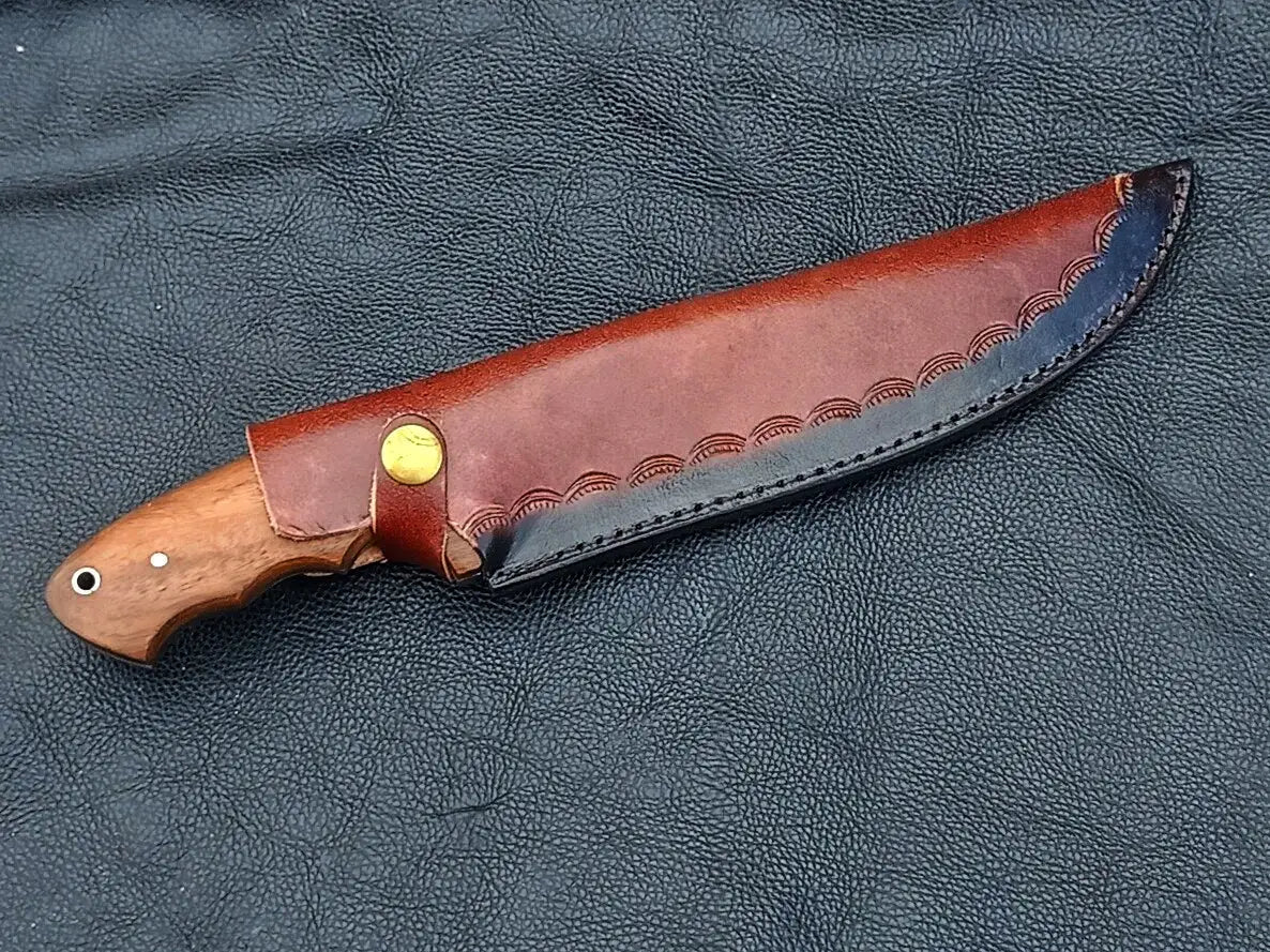 HUNTING KNIFE ROSEWOOD HANDLE WITH D2 STEEL BLADE SA09-R - Hunting Knife