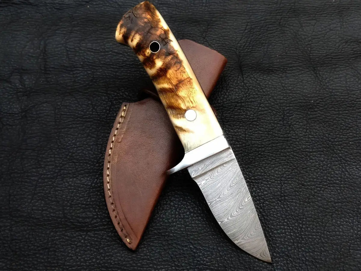 Handmade Damascus Steel Biltong Knife -C201 - knife