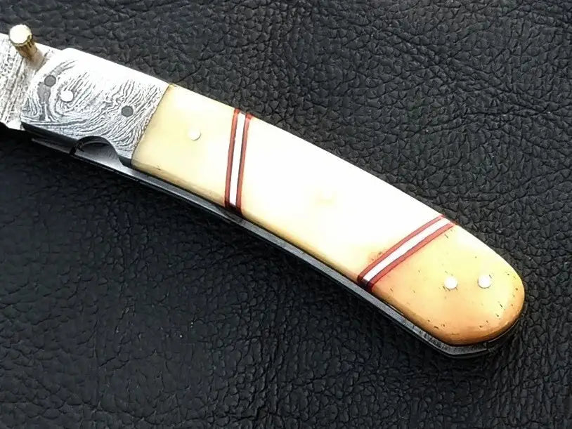 Handmade Damascus Steel Folding Knife -C170 - pocket knife