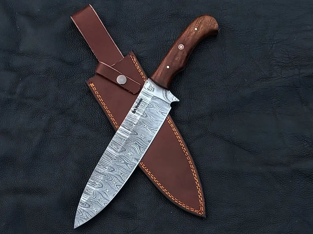 Handmade Damascus Steel Bowie Knife-SAB002 - Hunting Knife