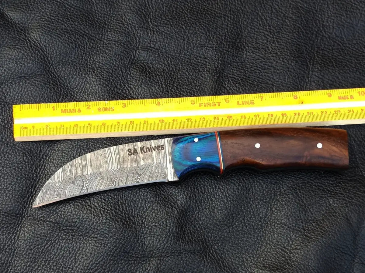 Rosewood Handle & Blue Grey Skinning Knife SAK008
