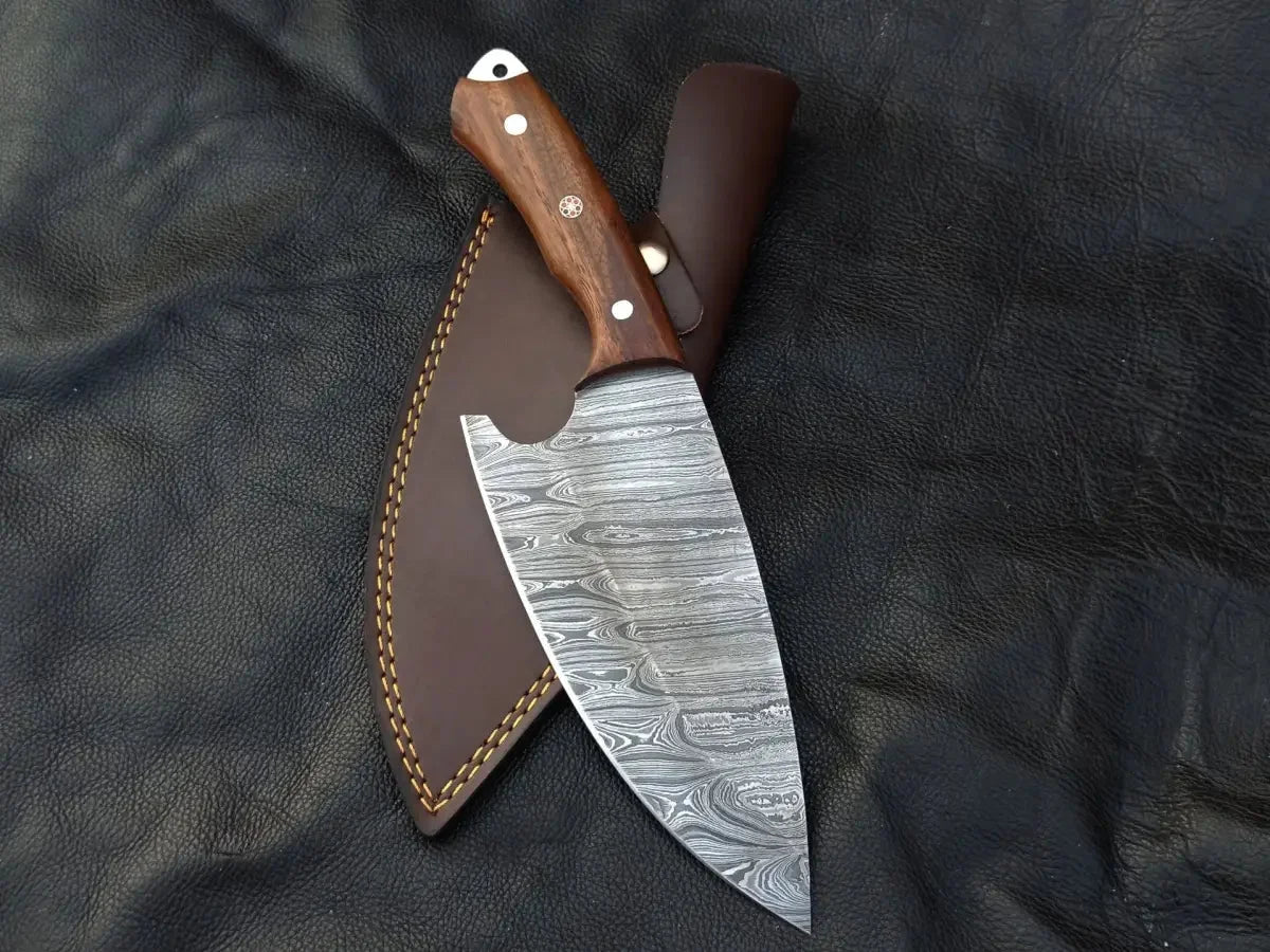 Damascus Steel Chefs Cleaver-SAC004 Rosewood - Chef’s Knife