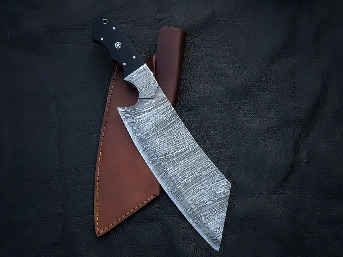 Handmade Damascus Steel Chefs Cleaver-C112 - Chef’s Cleaver