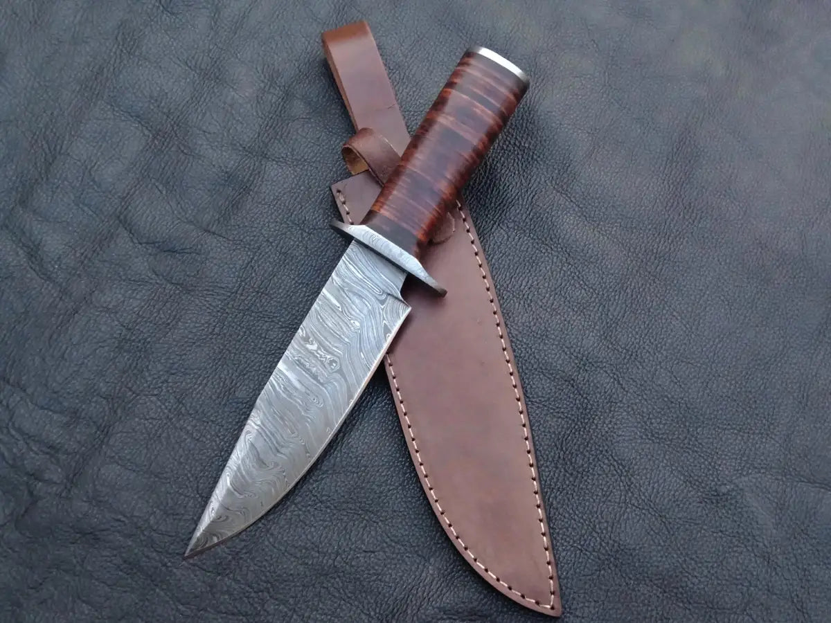 Handmade Damascus Steel Hunting Knife-C212 - Knife