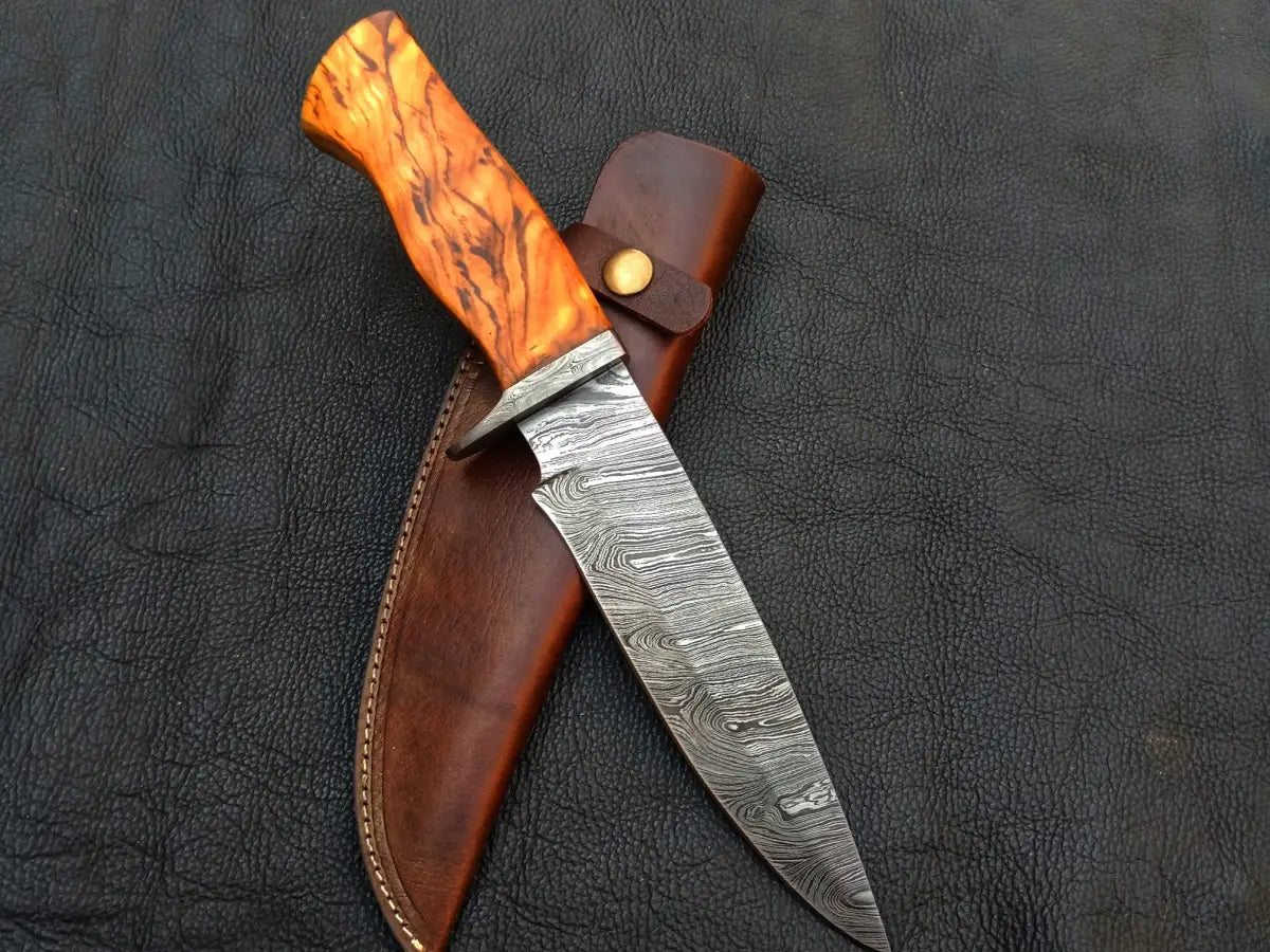 Handmade Damascus Steel Hunting Knife - C227 - & Survival Knives