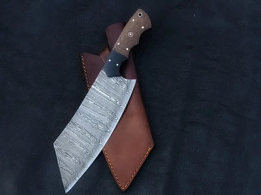 Handmade Damascus Steel Chefs Cleaver-C109 - Chef’s Cleaver
