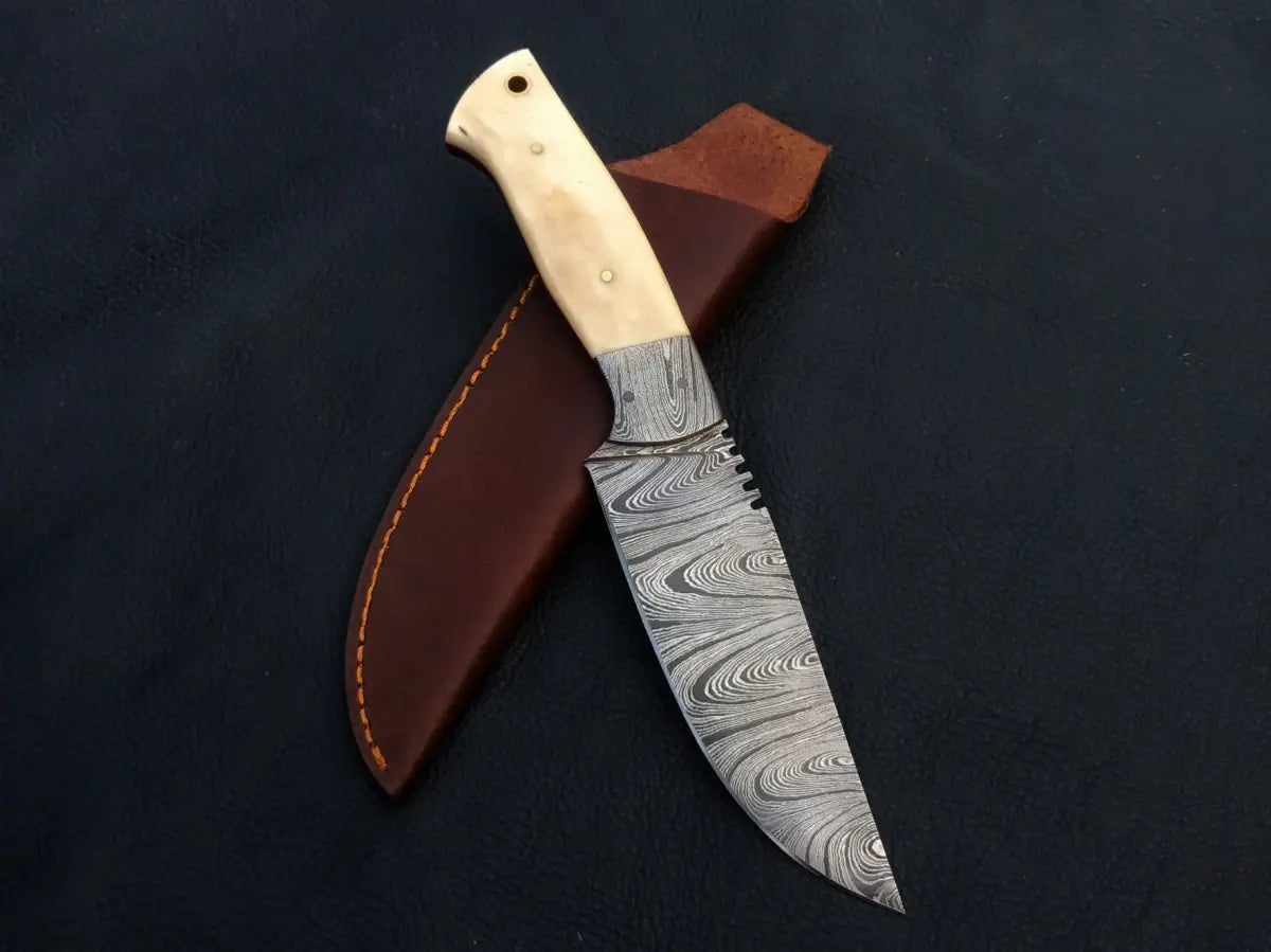 Handmade Damascus Steel Hunting Knife-C28 - Sporting Goods