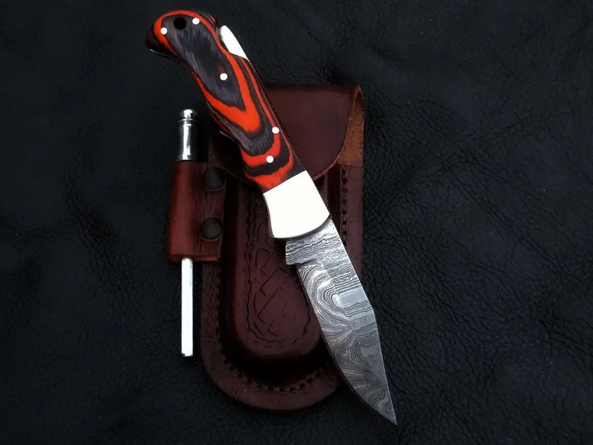 Damascus Steel Folding Knife Sheath - C81